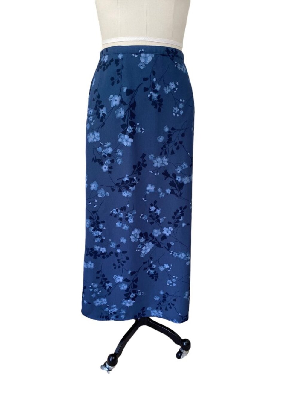 Wothington VTG 90s Maxi Skirt Womens 14 Blue Ditsy Floral 90s Romantic Grunge
